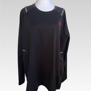 Spyder Active Men’s  Black Shirt with Red Accents size L